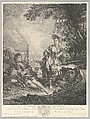 Le Berger Recompensé (The Rewarded Shepherd), René Gaillard French, Etching and engraving