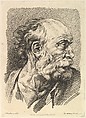 Head of a Man, Gilles Demarteau  French, Crayon-manner engraving