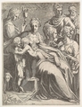 Virgin and Child with Saints, Léon Davent  French, Etching