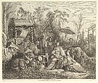 Le Jardin Chinoise (The Chinese Garden), from Chinoiseries, Jacques Gabriel Huquier French, Etching and engraving