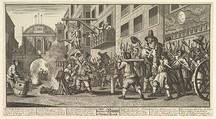 Burning the Rumps at Temple Bar (Twelve Large Illustrations for Samuel Butler's Hudibras, Plate 11), William Hogarth  British, Engraving; fourth state of four