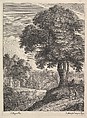 Les Deux Chaumieres, Jean Morin  French, Etching