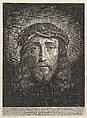 La sainte Face couronnee d'epines, (grand format), Jean Morin  French, Etching, second state