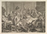 A Midnight Modern Conversation, William Hogarth British, Etching and engraving; third state of three