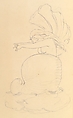 Sketch of a Fairy or Spirit Emerging from a Shell, Alfred Henry Forrester [Alfred Crowquill]  British, Graphite