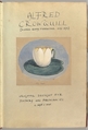 Drawn title page inscribed "Alfred Crowquill [Alfred Henry Forrester, 1804–1872], Original Designs for Pottery and Porcelain, ca. 1845–1855," with Drawing of Lily Cup, Alfred Henry Forrester [Alfred Crowquill]  British, Pen and ink, watercolor and gouache (bodycolor)