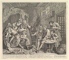A Rake's Progress, Plate 7, William Hogarth  British, Engraving; third state of four