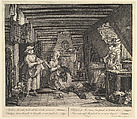 The Distrest Poet, William Hogarth  British, Engraving; second state of three
