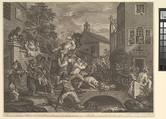 Chairing the Members, Plate IV: Four Prints of an Election, William Hogarth British, Etching and engraving; third state of three