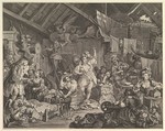 Strolling Actresses Dressing in a Barn, William Hogarth British, Etching and engraving; second state of four