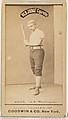 William "Bill" Frederick Krieg, 1st Base, Washington Nationals, from the Old Judge series (N172) for Old Judge Cigarettes, Goodwin & Company, Albumen photograph