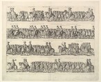 Coronation Procession of Charles II Through London (from John Ogilby's "The Entertainment of...Charles II," London, 1662), Wenceslaus Hollar  Bohemian, Etching