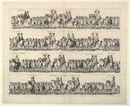 Coronation Procession of Charles II Through London (from John Ogilby's "The Entertainment of...Charles II," London, 1662), Wenceslaus Hollar  Bohemian, Etching
