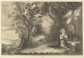 The Kneeling Magdalen, Wenceslaus Hollar Bohemian, Etching; later state