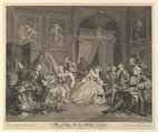Marriage A-la-Mode, Plate IV, Simon Francis Ravenet, the elder  French, Etching and engraving; second state of three