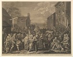 The March to Finchley (A Representation of the March of the Guards towards Scotland in the Year 1745), Luke Sullivan Irish, Etching and engraving; fifth state of eight