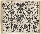 Blackwork Print with a Symmetric Grotesque Pattern, Claes Jansz. Visscher Dutch, Blackwork
