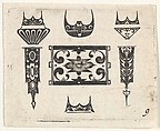 Blackwork Print with Nine Motifs, Claes Jansz. Visscher Dutch, Blackwork