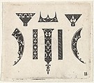 Blackwork Print with Eight Motifs, Claes Jansz. Visscher Dutch, Blackwork