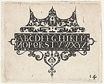 Blackwork Print with the Alphabet, Claes Jansz. Visscher Dutch, Blackwork