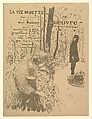 La Vie Muette, Program for the Théâtre de l'Oeuvre, November 1894, Edouard Vuillard French, Lithograph; only state