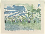 À Travers Champs (Across the Fields), from "Landscapes and Interiors", Edouard Vuillard  French, Lithograph printed in color; third state of three