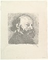 Portrait of Cézanne, Edouard Vuillard French, Lithograph printed in gray ink on china paper