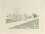 The Tuileries Garden, from Album des Peintres-Graveurs, Edouard Vuillard  French, Color lithograph; second state of two