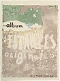 Project for a Print Album Cover, Edouard Vuillard  French, Lithograph; second state of three