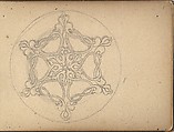 Star-shaped Ornament for a Brooch or Pendant, Edgar Gilstrap Simpson British, Graphite