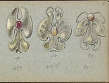Three Jewelry Designs, Edgar Gilstrap Simpson British, Graphite and gouache