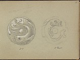 Two Designs for a Bell Push with Fish Motif, Edgar Gilstrap Simpson British, Graphite and gouache