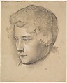 Portrait of a Young Man, Wilhelm von Kügelgen  German, Black chalk, heightened with white chalk, on brown-gray paper
