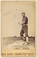Hubert B. "Hub" Collins, Left Field, Brooklyn, from the series Old Judge Cigarettes, Goodwin & Company, Albumen photograph, cabinet card