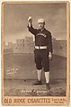 Marcus Elmore Baldwin, Pitcher, Chicago, from the series Old Judge Cigarettes, Goodwin & Company, Albumen photograph, cabinet card