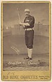 "Silver Flint" Frank Sylvester Flint, Catcher, Chicago, from the series Old Judge Cigarettes, Goodwin & Company, Albumen photograph, cabinet card