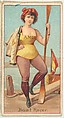 Boat Racer, from the Occupations of Women series (N502) for Frishmuth's Tobacco Company, Frishmuth's Tobacco Company , Philadelphia American, Commercial color lithograph