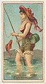 Fisherman, from the Occupations of Women series (N502) for Frishmuth's Tobacco Company, Frishmuth's Tobacco Company , Philadelphia American, Commercial color lithograph