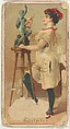 Sculptor, from the Occupations of Women series (N502) for Frishmuth's Tobacco Company, Frishmuth's Tobacco Company , Philadelphia American, Commercial color lithograph