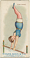 Giant Swing, from the Gymnastic Exercises series (N77) for Duke brand cigarettes, W. Duke, Sons & Co. American, Commercial color lithograph