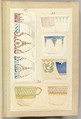 Eleven Designs for Decorated Cups, including Venice and Celestial Patterns, Alfred Henry Forrester [Alfred Crowquill]  British, Pen and ink, watercolor and gouache (bodycolor)