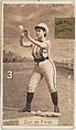 Card 3, Out at First, from the series "Women Baseball Players" (N508), issued by Pacholder Tobacco to promote Sub Rosa Cigarettes, Pacholder Tobacco, Photolithograph
