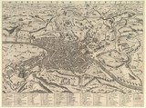View of Modern Rome from the West, from "Speculum Romanae Magnificentiae", Giovanni Ambrogio Brambilla Italian, Etching