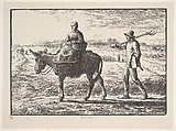 Morning, from "Four Times of the Day", Jean-François Millet  French, Wood engraving on chine collé