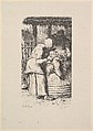 Sheepshearing, Jean-François Millet  French, Wood engraving on chine collé; proof