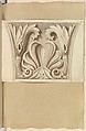 Capital of a Column with Anthemion, Alfred Henry Forrester [Alfred Crowquill]  British, Pen and ink, brush and wash