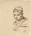 Seated Shepherdess with a Staff, Jean-Baptiste Millet (French, 1831–1906), woodcuts on laid and wove paper