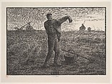 Evening, from "Four Times of the Day", Jean-François Millet  French, Wood engraving on chine collé