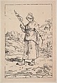 Spinner from the Auvergne, Jean-François Millet  French, Woodcut