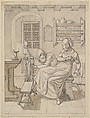 Rumpelstiltskin Appearing to the Miller's Daughter, Gustav Heinrich Naeke German, Pen and black ink, brown wash, over graphite